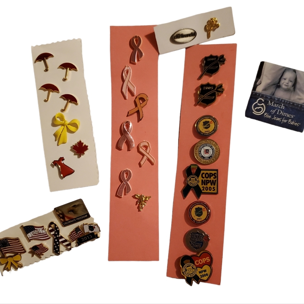 Vintage Support Pin Lot